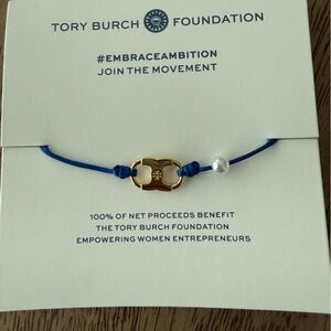 Tory Burch Gold Plated and Blue Bracelet